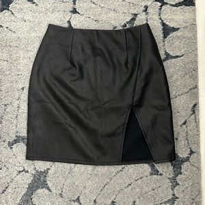 Black Leather Skirt